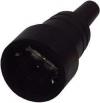 купить розетка электрическая с заземлением на кабель обрезиненная черная STC302