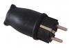 купить вилка электрическая на кабель с/з, черная, Bemis BK1-1402-2011