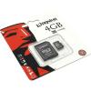 купить micro SDHC  4GB (класс 4), карта памяти с адаптером, Kingston